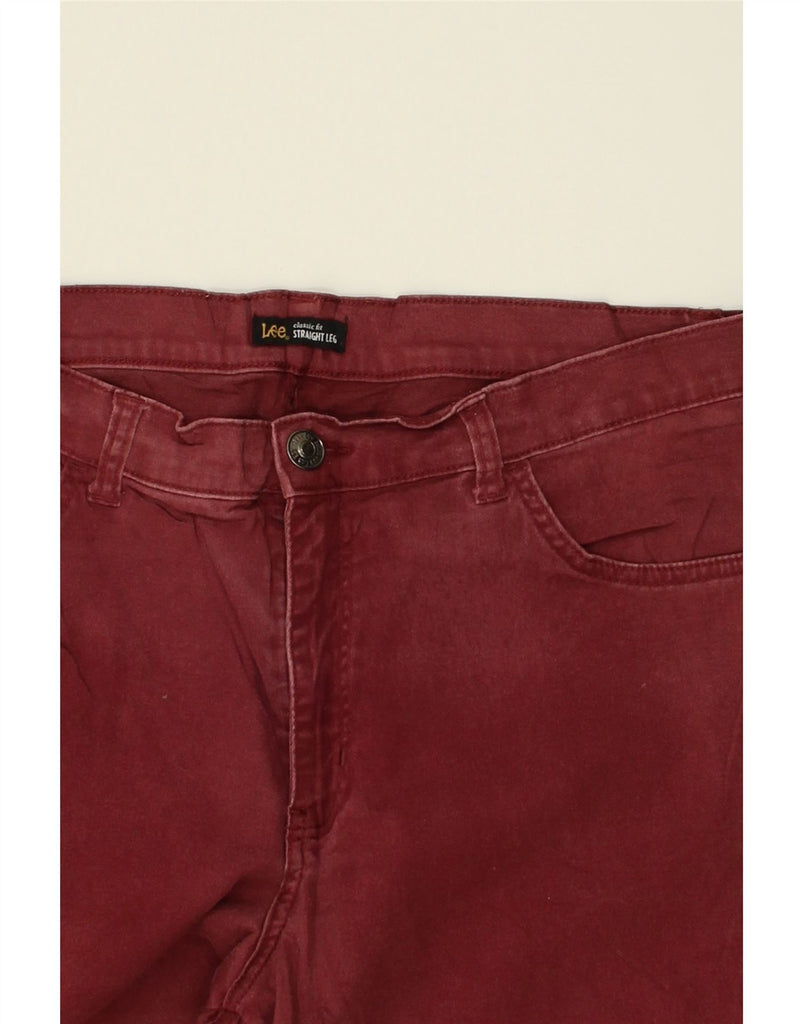 LEE Womens Classic Fit Straight Jeans W32 L29 Maroon | Vintage Lee | Thrift | Second-Hand Lee | Used Clothing | Messina Hembry 