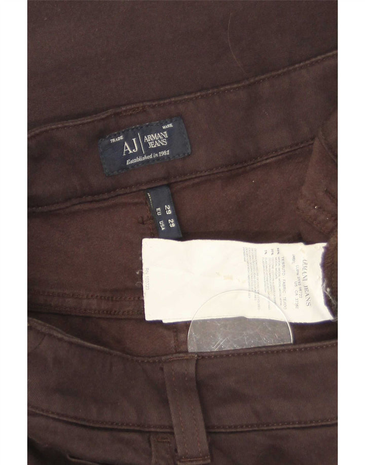 Armani Womens Flared Jeans W29 L30 Brown Modal