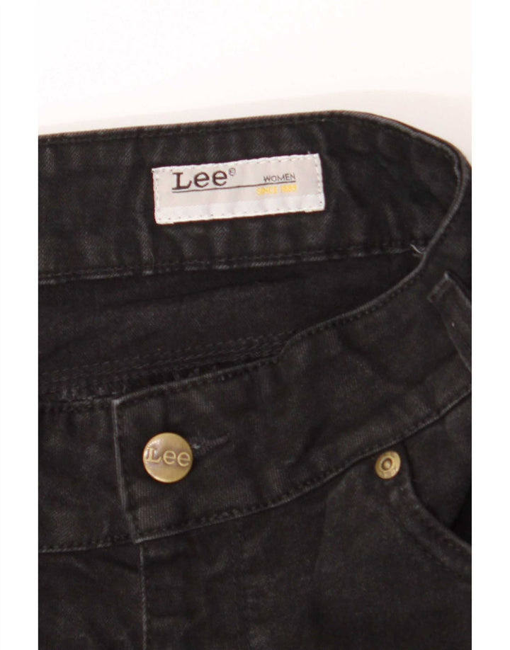 Lee Womens Straight Jeans W30 L32 Black Cotton
