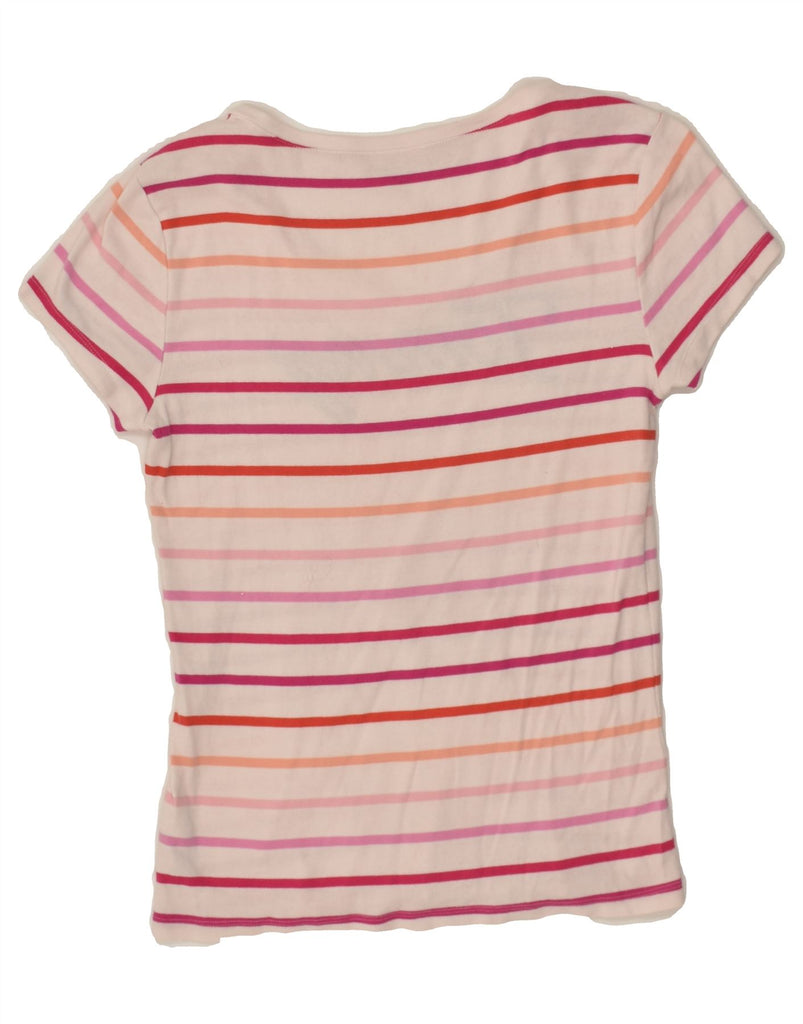 TOMMY HILFIGER Girls Graphic T-Shirt Top 13-14 Years Large Pink Striped | Vintage Tommy Hilfiger | Thrift | Second-Hand Tommy Hilfiger | Used Clothing | Messina Hembry 