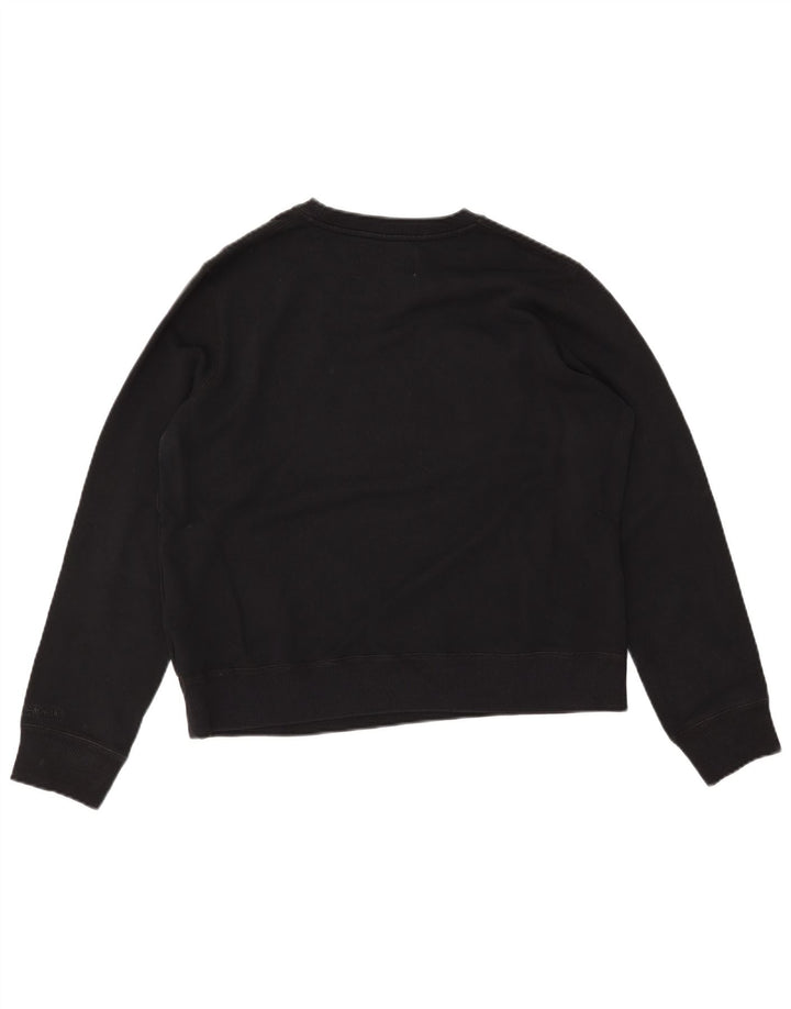 CALVIN KLEIN JEANS Womens Graphic Sweatshirt Jumper UK 16 Large Black