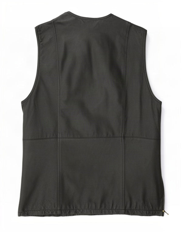 Canda Womens By C&A Leather Gilet UK 20 2XL Black