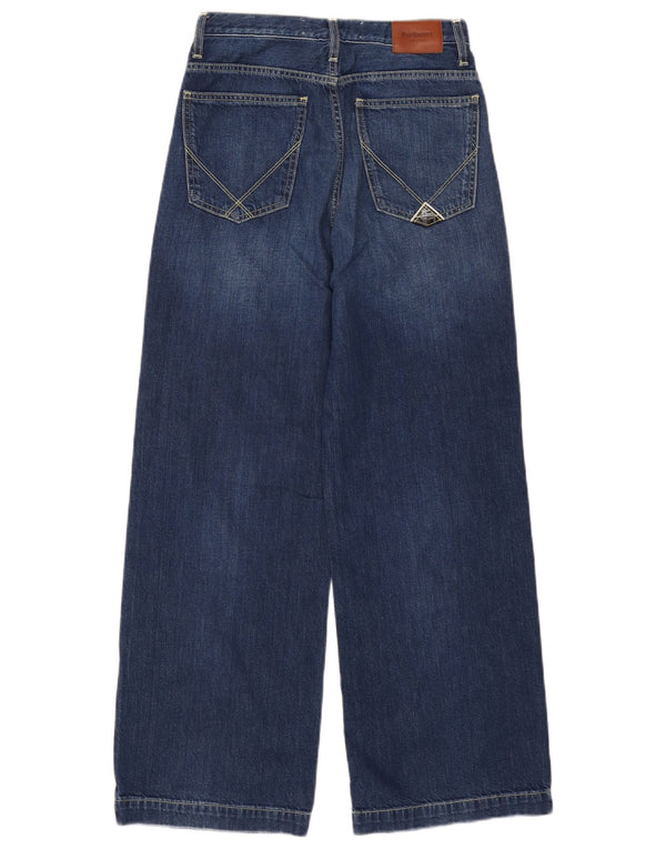 Roy Rogers Womens High Waist Wide Leg Jeans W25 L28 Blue Cotton