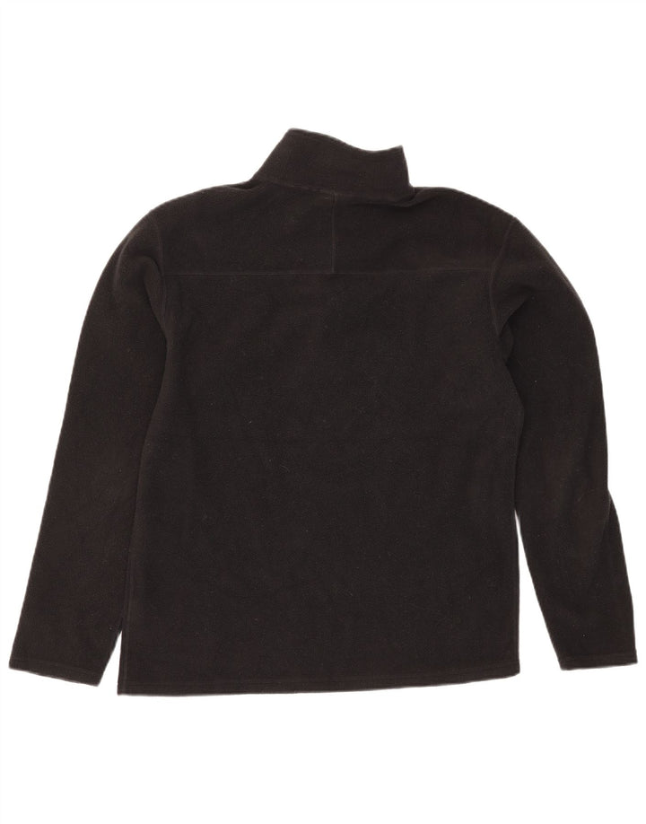 The North Face Mens Zip Neck Fleece Jumper Small Black Polyester