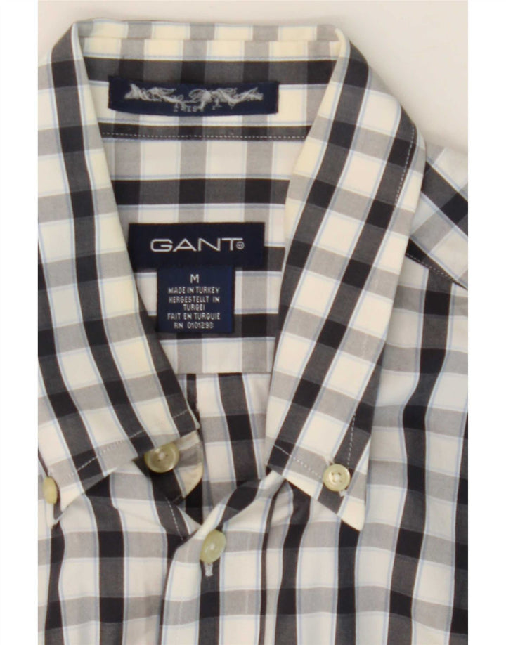 Gant Mens Shirt Medium White Check Cotton