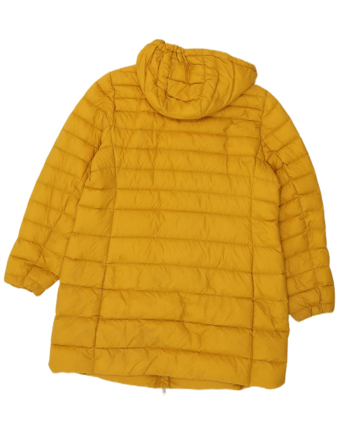 MARKS & SPENCER Womens Hooded Padded Coat UK 18 XL Yellow Polyamide