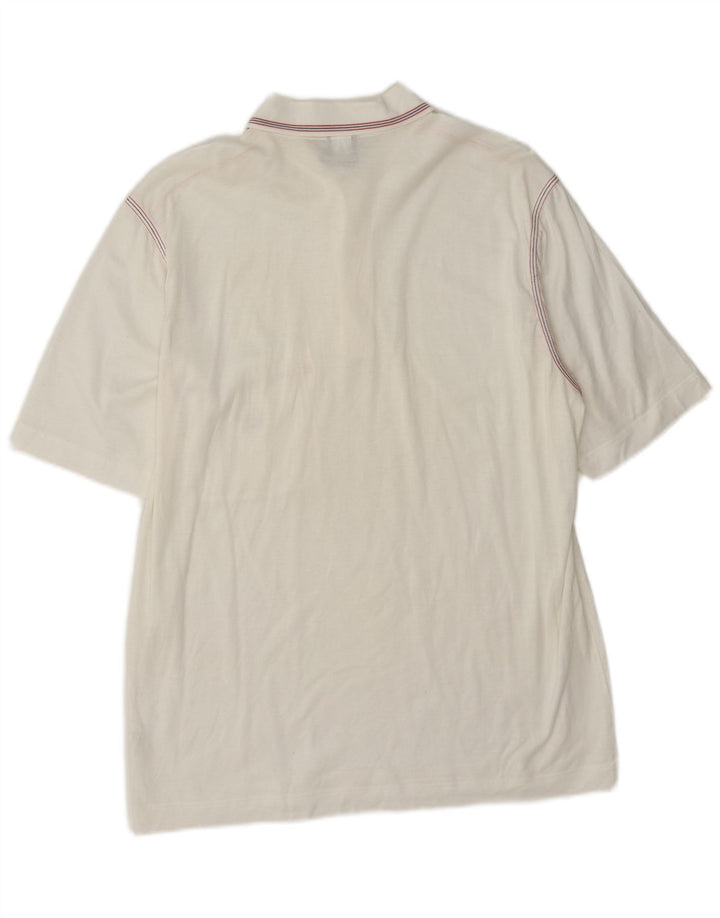 Paul & Shark Mens Polo Shirt Medium White Cotton
