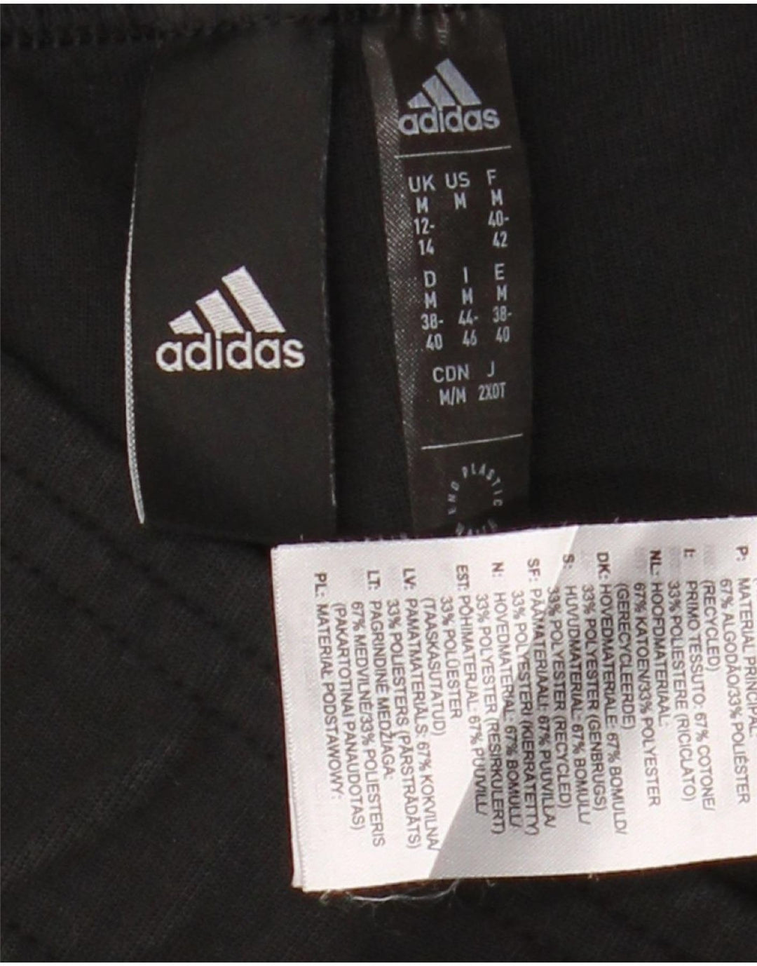 Adidas Womens Tracksuit Trousers UK 12/14 Medium Black Cotton