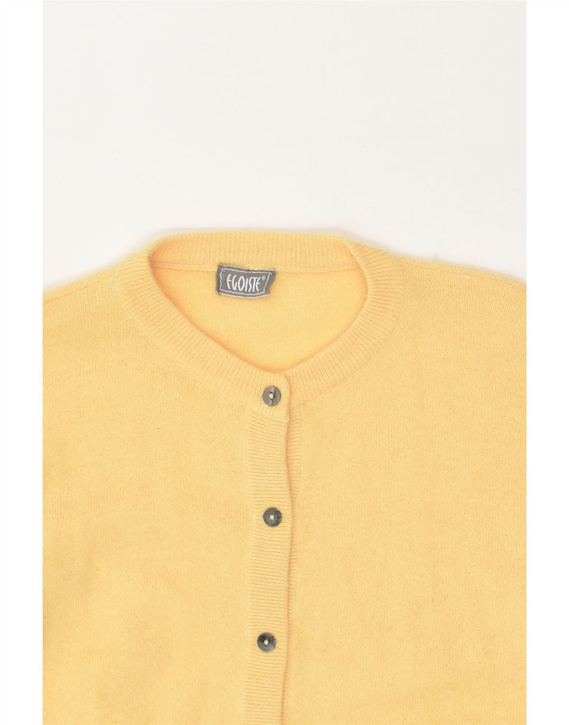 EGOISTE Womens Cardigan Sweater UK 14 Large Yellow | Vintage Egoiste | Thrift | Second-Hand Egoiste | Used Clothing | Messina Hembry 