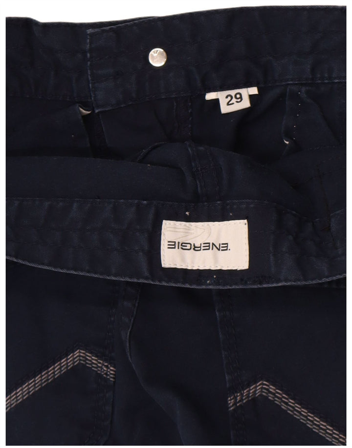 ENERGIE Mens Chino Shorts W29 Small  Navy Blue