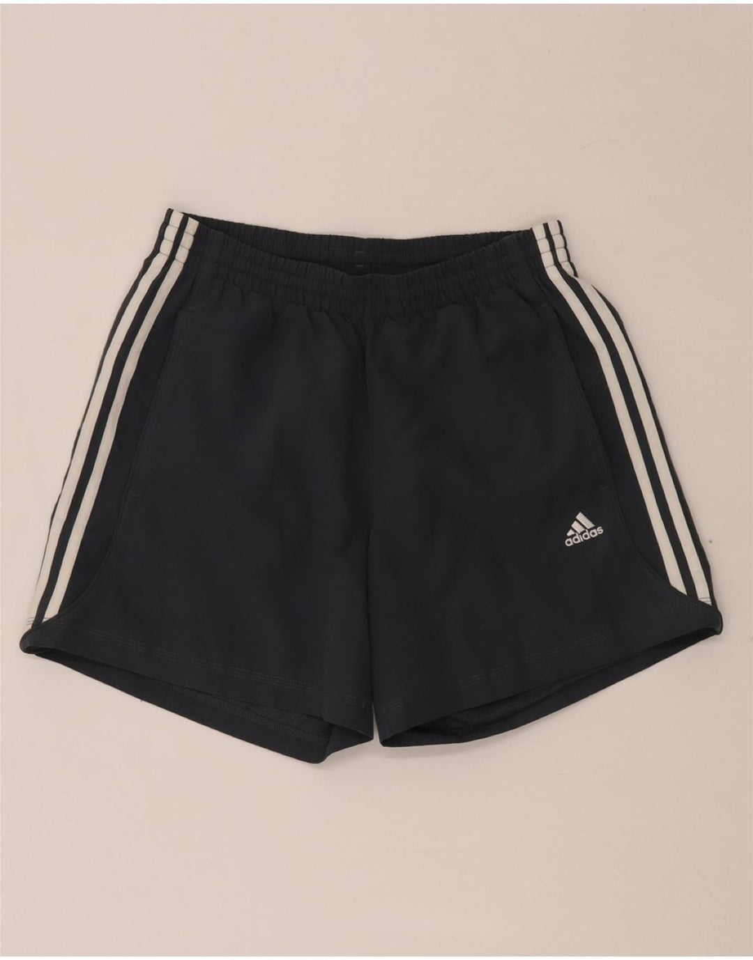 ADIDAS Womens Climalite Sport Shorts UK 10 Small  Navy Blue Polyester