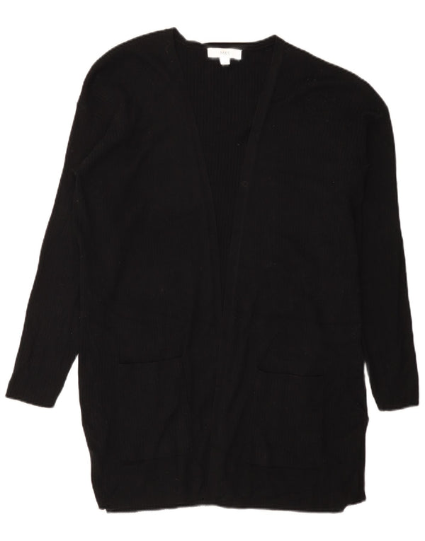 Marks & Spencer Womens Longline Open Cardigan Sweater UK 16 Large Black