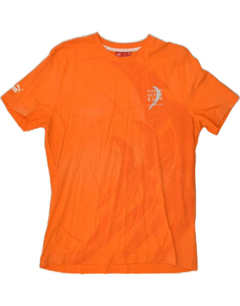 PUMA Mens Graphic T-Shirt Top Large Orange | Vintage Puma | Thrift | Second-Hand Puma | Used Clothing | Messina Hembry 