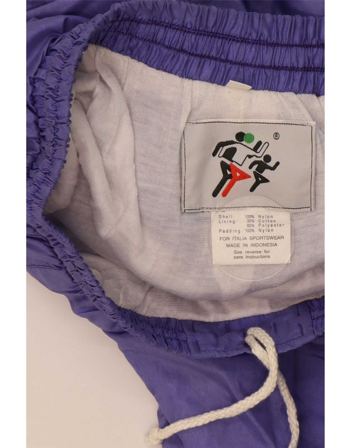 Vintage Mens Tracksuit Trousers Medium Purple Nylon