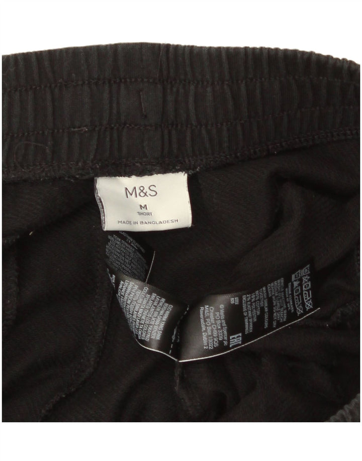 Marks & Spencer Mens Tracksuit Trousers Medium  Black Cotton