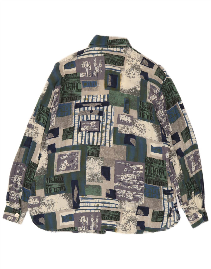 Vintage Womens Graphic Shirt Blouse EU 38 Medium Multicoloured Patchwork