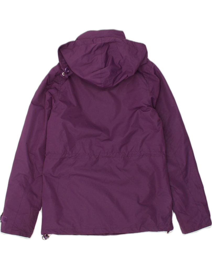 MOUNTAIN WAREHOUSE Womens Hooded Windbreaker Jacket UK 8 Small Purple | Vintage Mountain Warehouse | Thrift | Second-Hand Mountain Warehouse | Used Clothing | Messina Hembry 