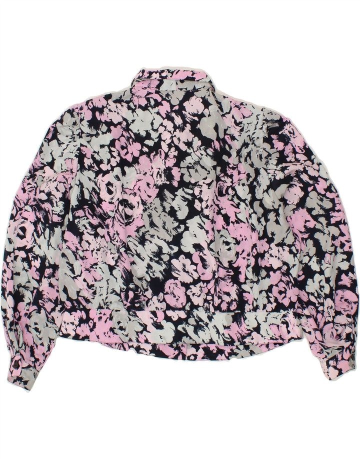 FRANKENWALDER Womens Front Tie Shirt Blouse EU 48 2XL Multicoloured Floral Vintage Frankenwalder and Second-Hand Frankenwalder from Messina Hembry 