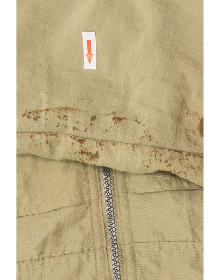 Diadora Mens Hooded Rain Jacket UK 38 Medium Khaki Polyamide