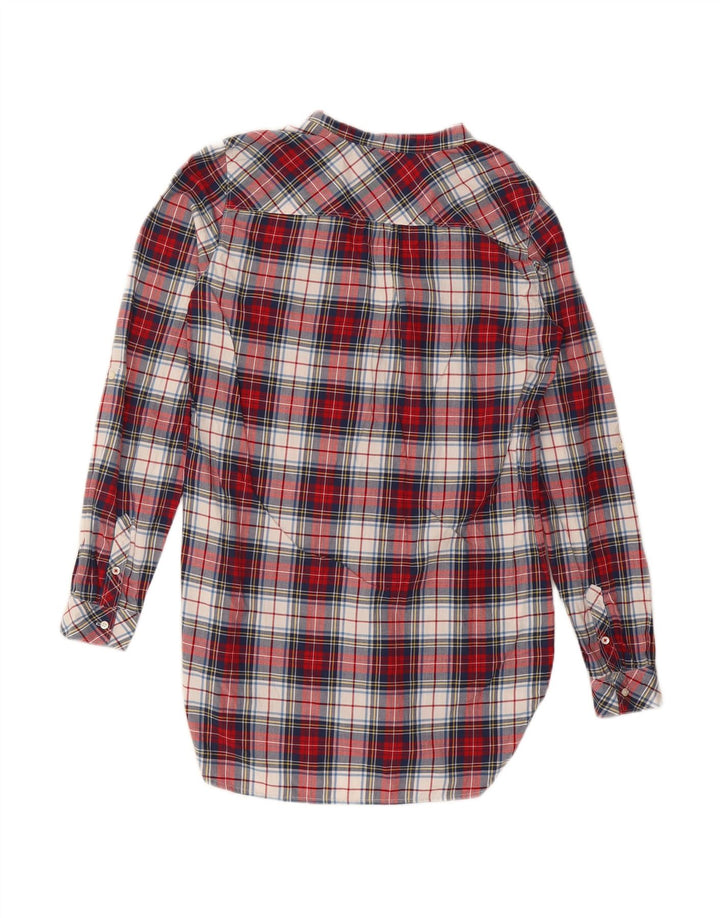 TOMMY HILFIGER Womens Pullover Shirt Dress US 8 Medium Red Check Cotton