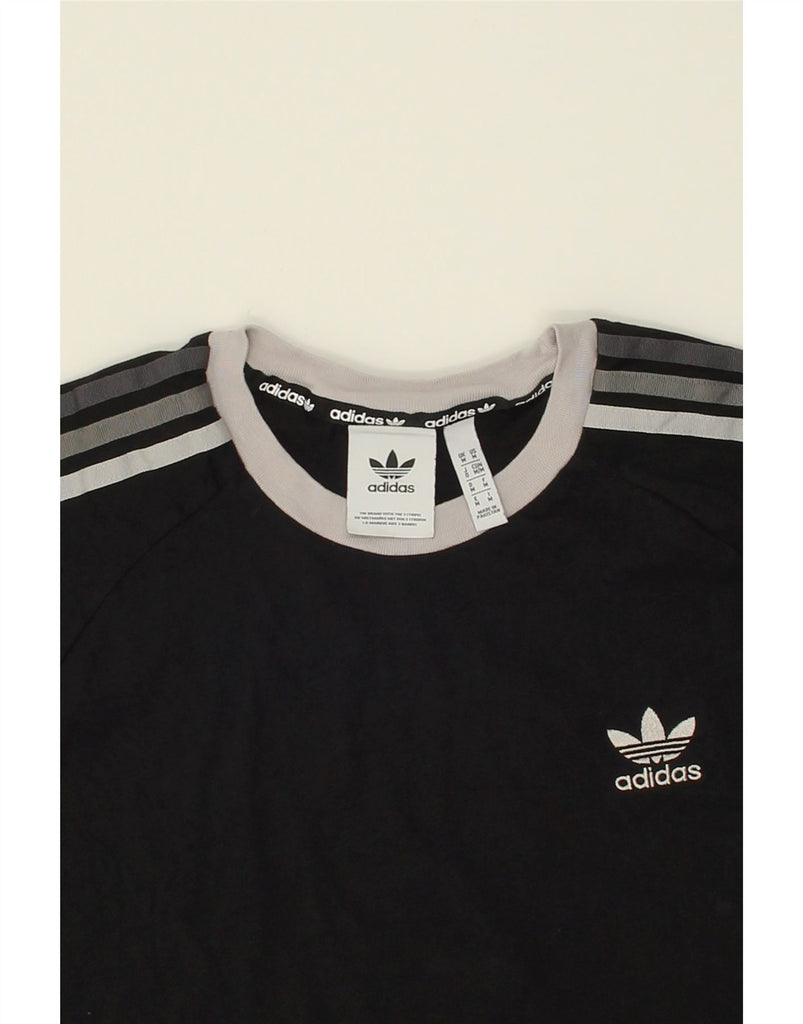 ADIDAS Mens T-Shirt Top Medium Black Cotton | Vintage Adidas | Thrift | Second-Hand Adidas | Used Clothing | Messina Hembry 