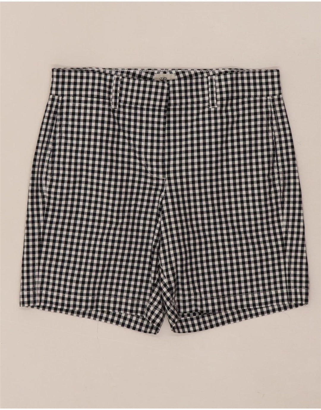 J. CREW Womens Chino Shorts US 6 Medium W30  Black Gingham Cotton