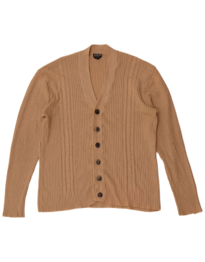 Settebello Mens Cardigan Sweater Small Beige