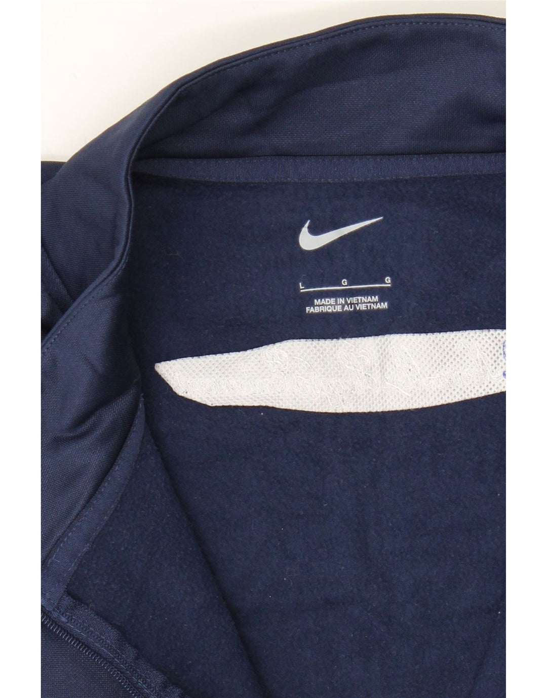 NIKE Mens Basketball Graphic Tracksuit Top Jacket Large Navy Blue Vintage Nike and Second-Hand Nike from Messina Hembry 