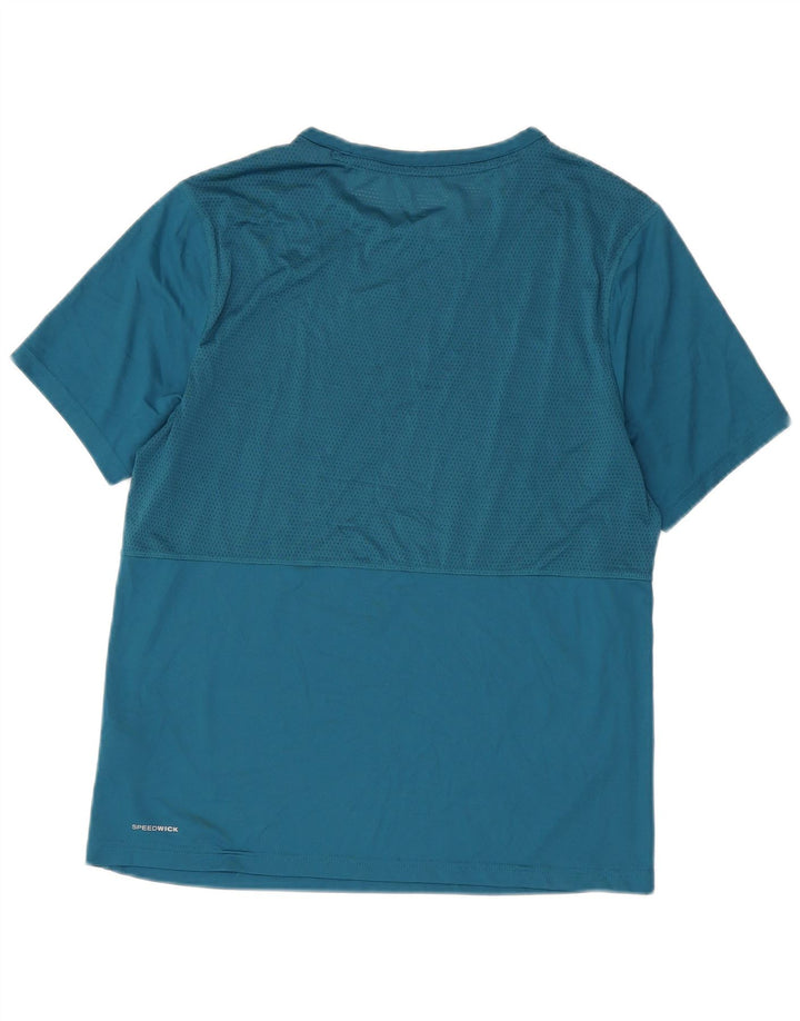 Reebok Mens T-Shirt Top Large Blue Colourblock Polyester