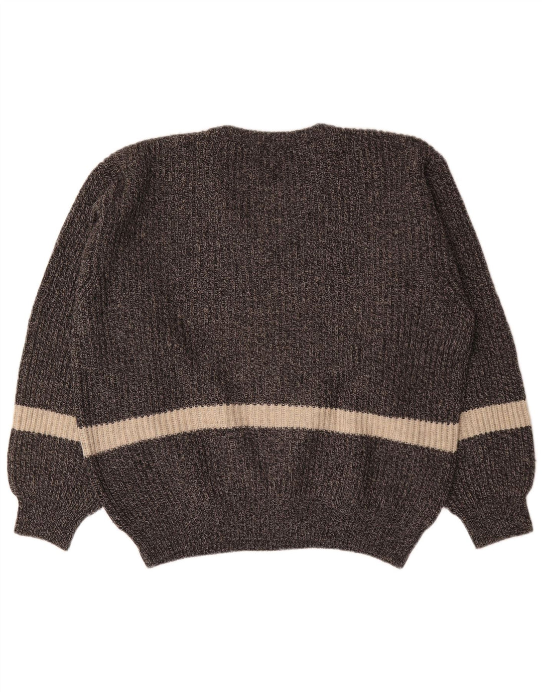 Levi's Mens V-Neck Jumper Sweater Large Grey Colourblock Wool