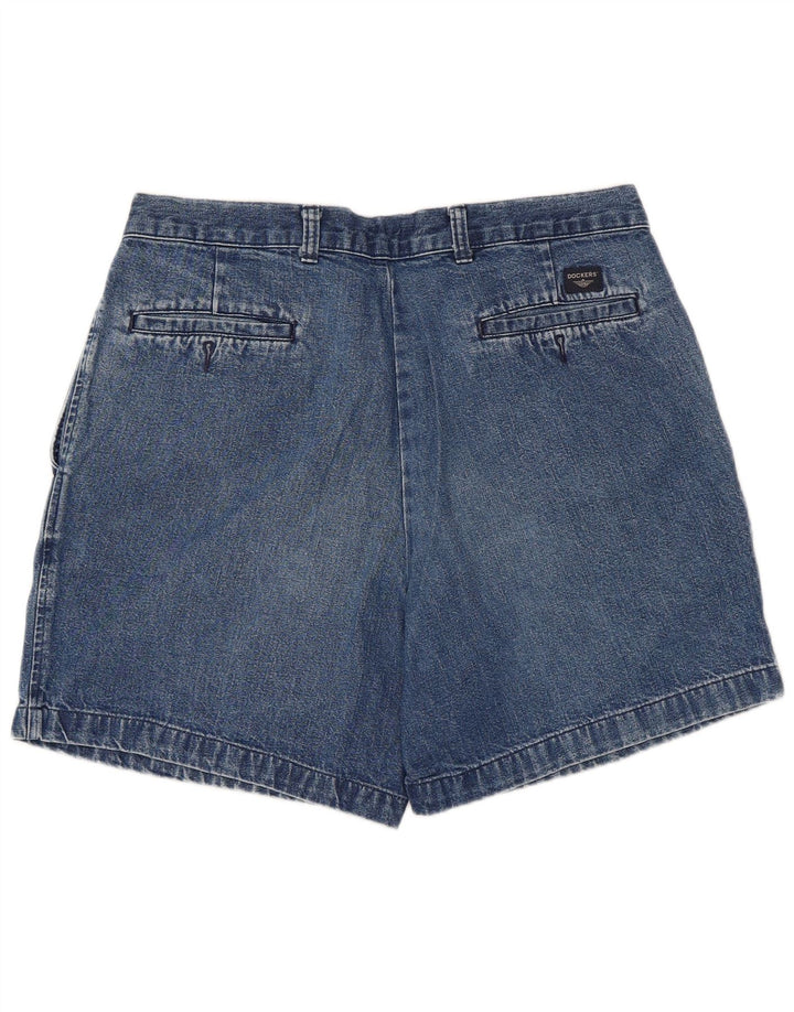 Dockers Womens Denim Shorts W34 Large Blue Cotton