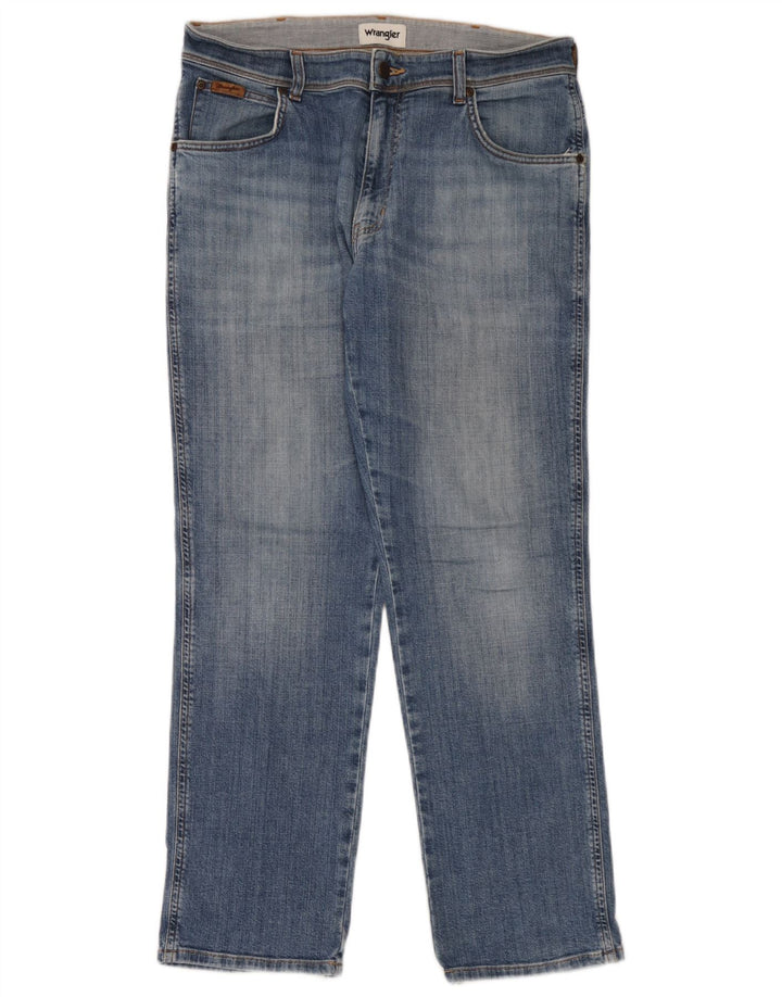 Wrangler Mens Texas Straight Jeans W34 L30 Blue Cotton