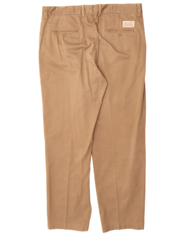 Avirex Mens Tapered Trousers W38 L32 Beige Cotton