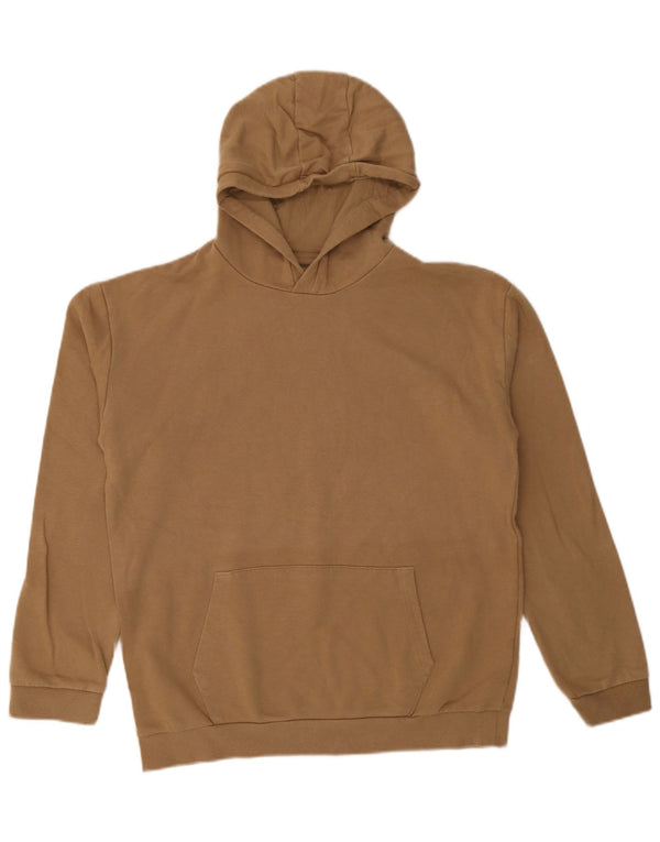 Marks & Spencer Boys Hoodie Jumper 14-15 Years Beige Cotton