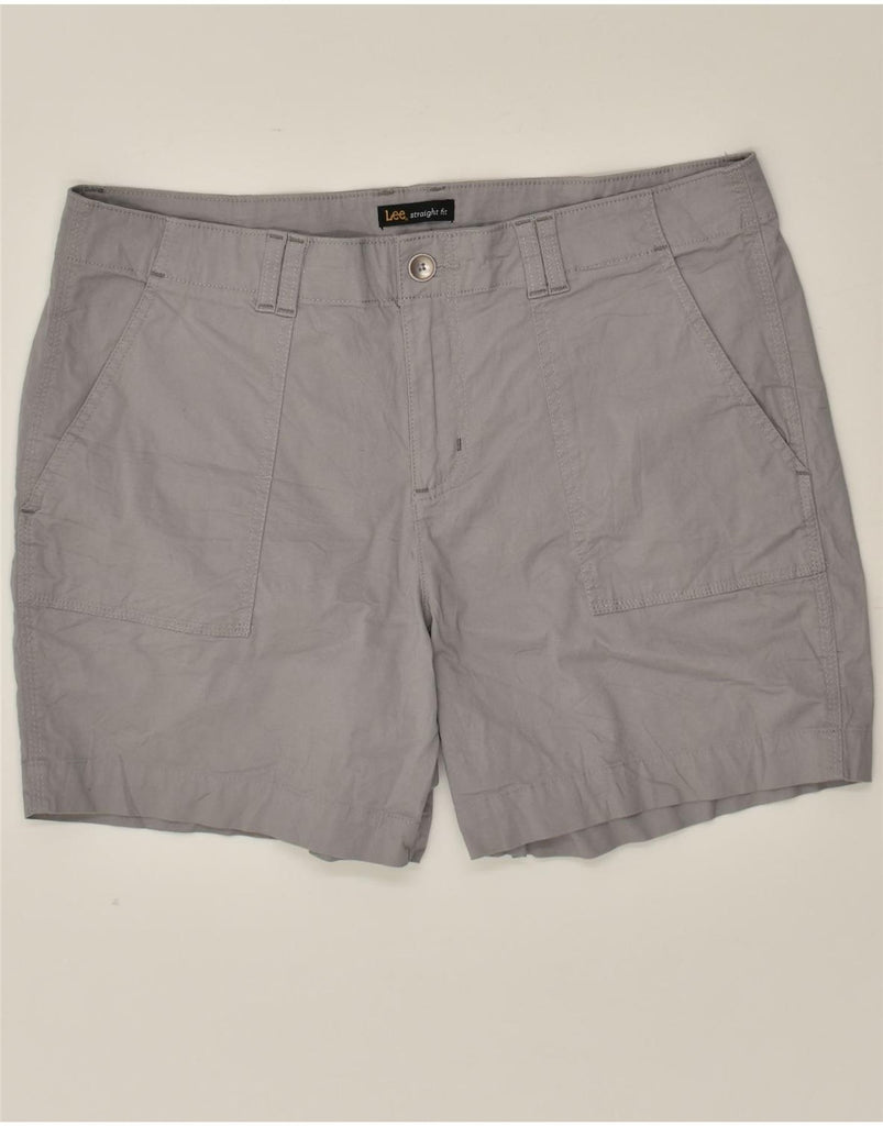 LEE Womens Chino Shorts US 16 2XL W38  Grey Cotton | Vintage Lee | Thrift | Second-Hand Lee | Used Clothing | Messina Hembry 