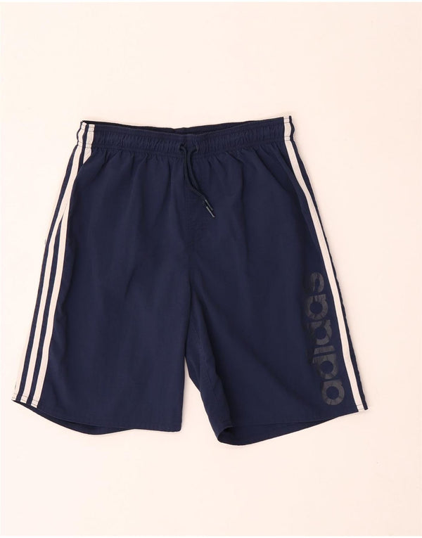 Adidas Boys Sport Shorts 15-16 Years  Navy Blue Nylon Sports