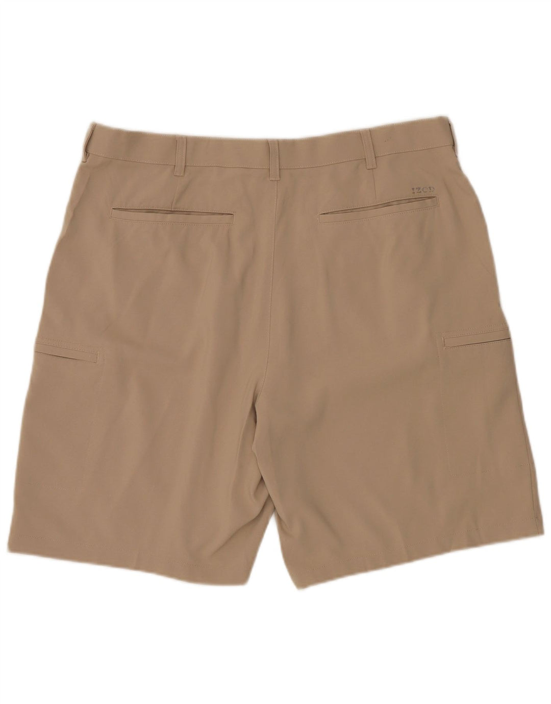IZOD Mens Cargo Shorts W38 XL Beige Polyester