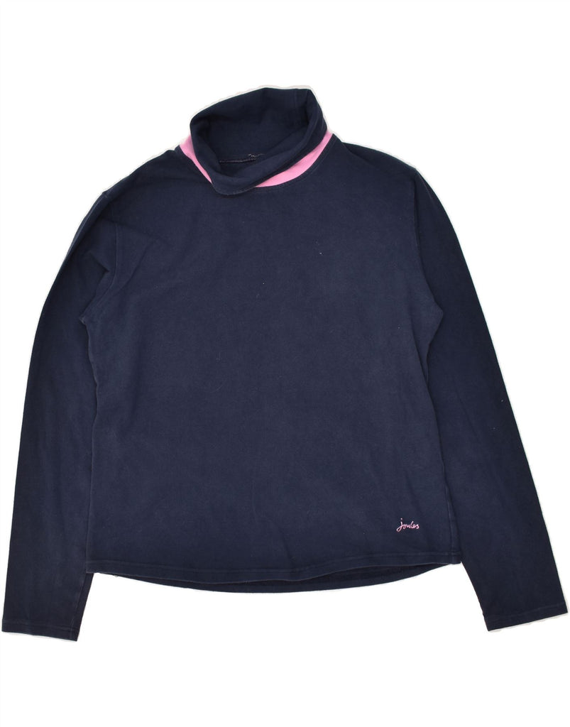 JOULES Girls Roll Neck Top Long Sleeve 15-16 Years XL Navy Blue Cotton | Vintage Joules | Thrift | Second-Hand Joules | Used Clothing | Messina Hembry 