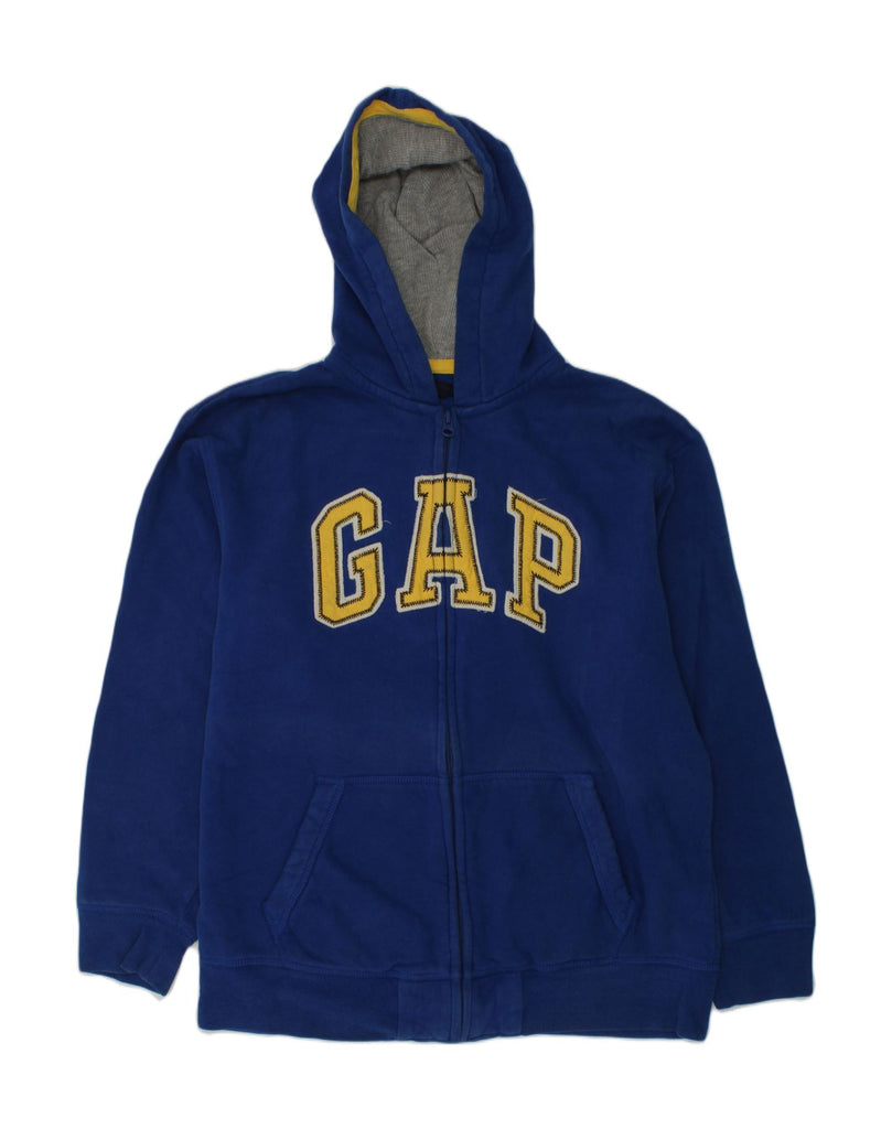 GAP Boys Graphic Zip Hoodie Sweater 14-15 Years 2XL Blue Cotton | Vintage Gap | Thrift | Second-Hand Gap | Used Clothing | Messina Hembry 