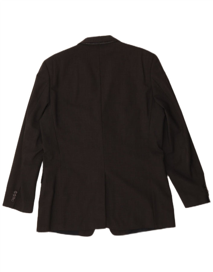 Hugo Boss Mens 3 Button Blazer Jacket UK 50 Large Black Wool