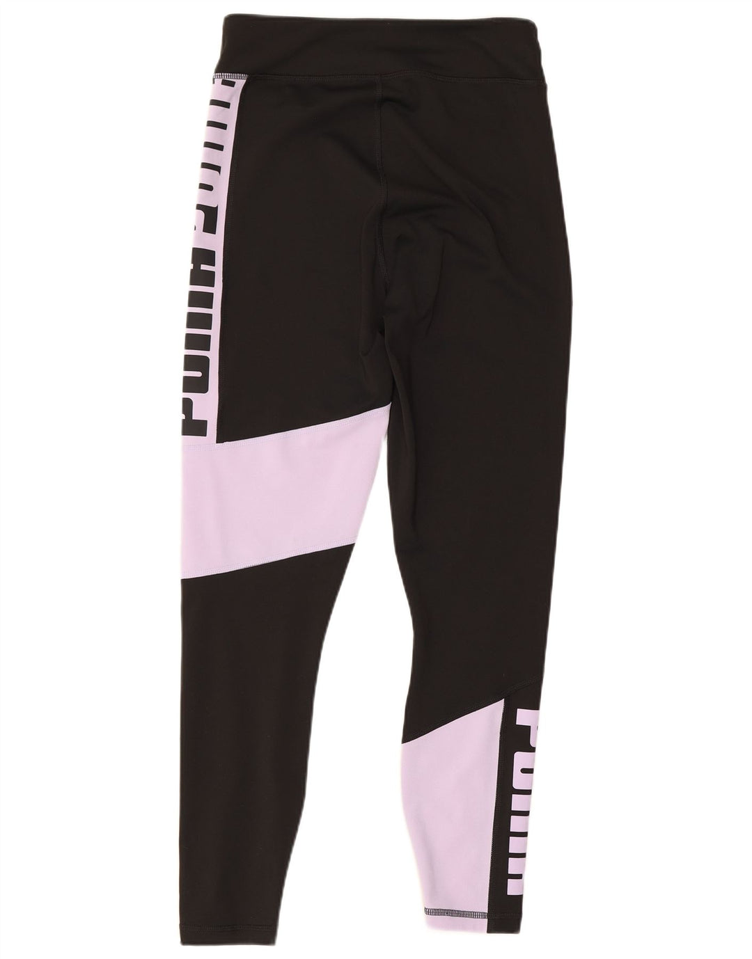Puma Womens Graphic Leggings UK 10 Small Black Colourblock