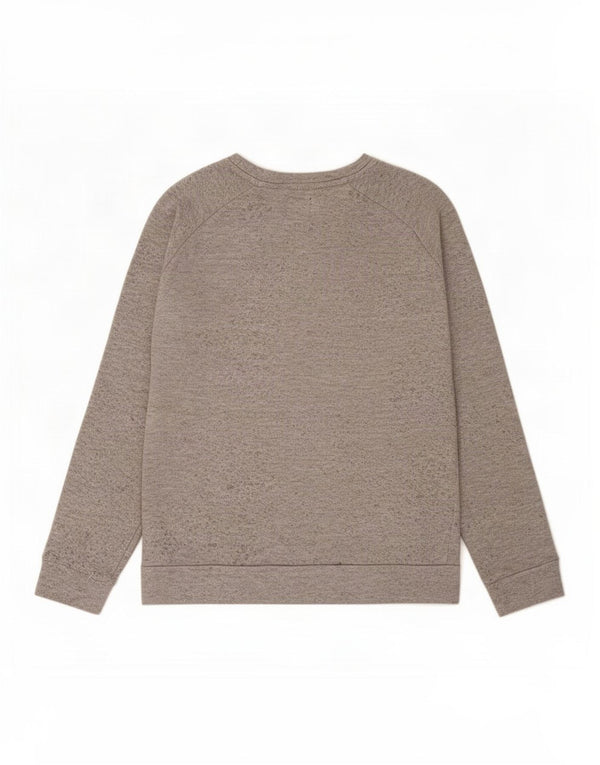 Zara Mens Sweatshirt Jumper Large Grey Flecked Polyester