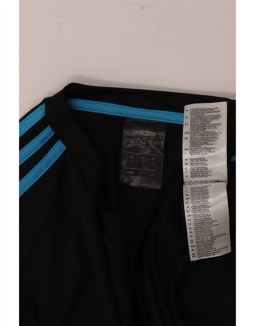 Adidas Mens Climalite T-Shirt Top Medium Black Polyester