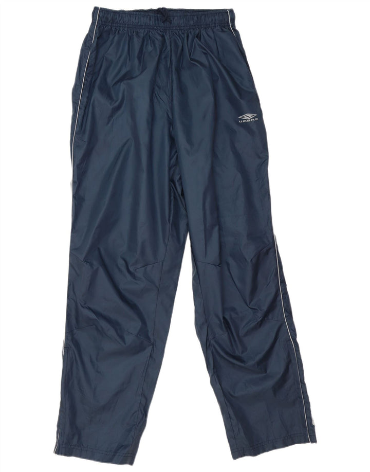 Umbro Mens Graphic Tracksuit Trousers Large  Navy Blue Polyester