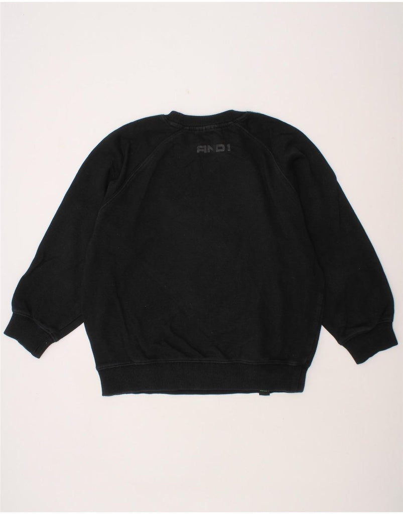 AND1 Boys Graphic Sweatshirt Jumper 7-8 Years Black Cotton Vintage And1 and Second-Hand And1 from Messina Hembry 