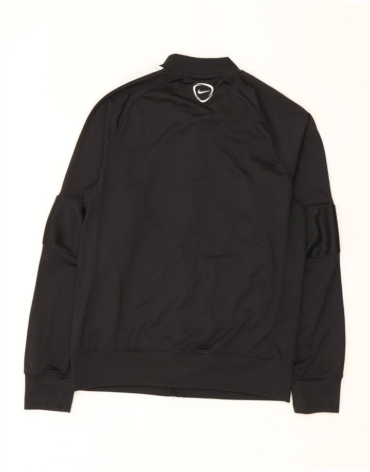 Nike Mens Dri Fit Tracksuit Top Jacket Small Black Colourblock Polyester