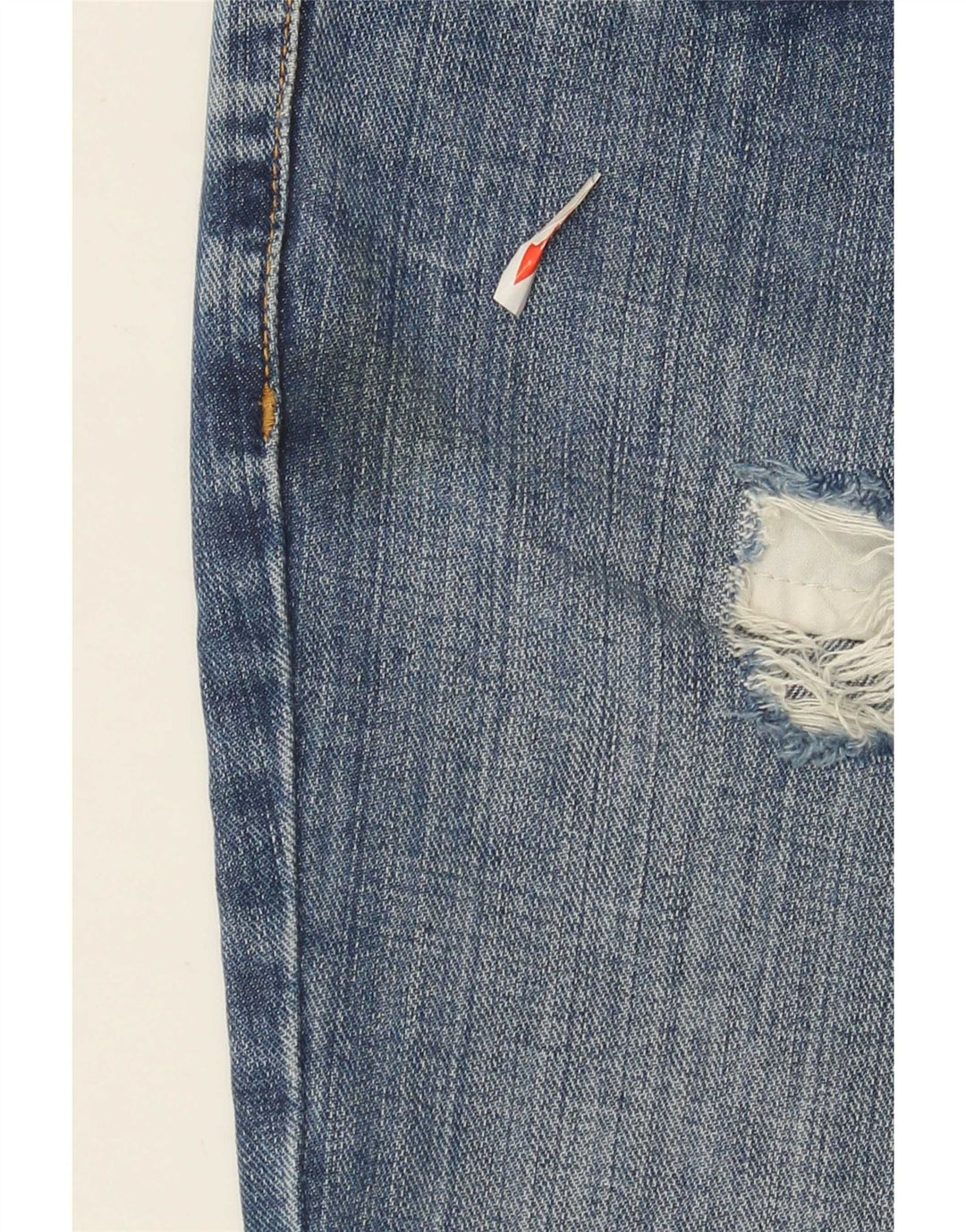 Tommy Hilfiger Womens Distressed Straight Jeans US 4 Small W26 L33 Blue