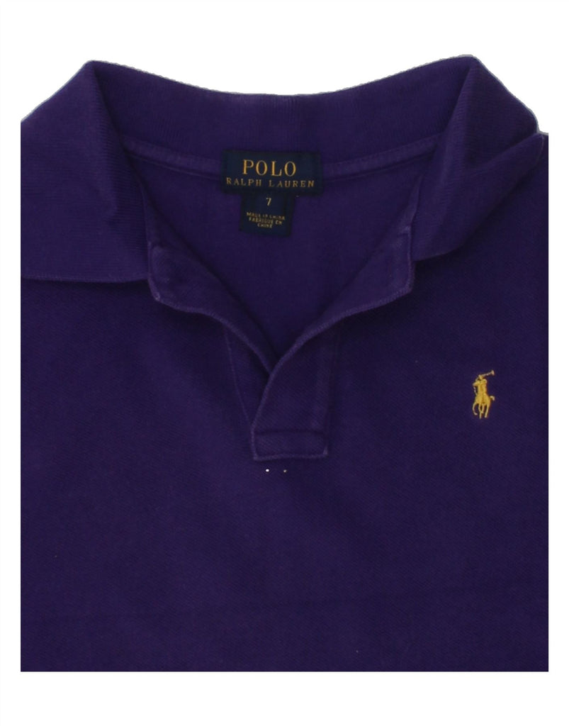 POLO RALPH LAUREN Boys Polo Shirt 6-7 Years Purple Cotton | Vintage Polo Ralph Lauren | Thrift | Second-Hand Polo Ralph Lauren | Used Clothing | Messina Hembry 