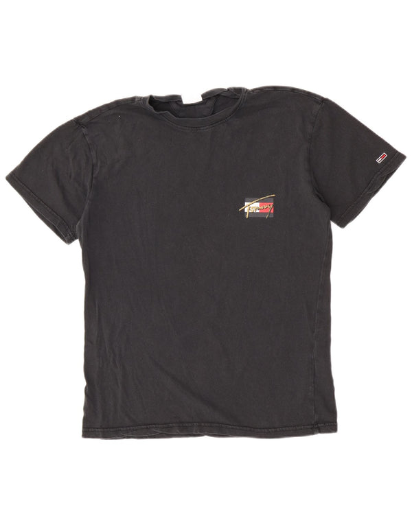 Tommy Hilfiger Mens Graphic T-Shirt Top Small Black Cotton
