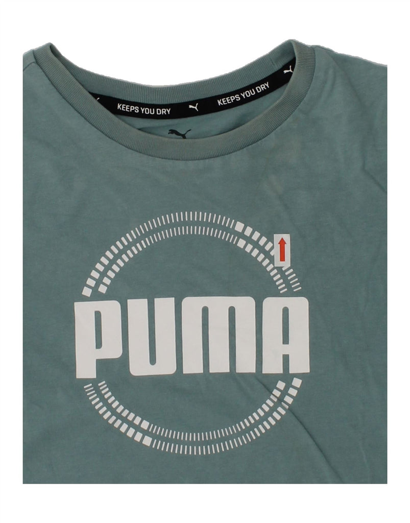 PUMA Boys Graphic T-Shirt Top 9-10 Years Blue | Vintage Puma | Thrift | Second-Hand Puma | Used Clothing | Messina Hembry 